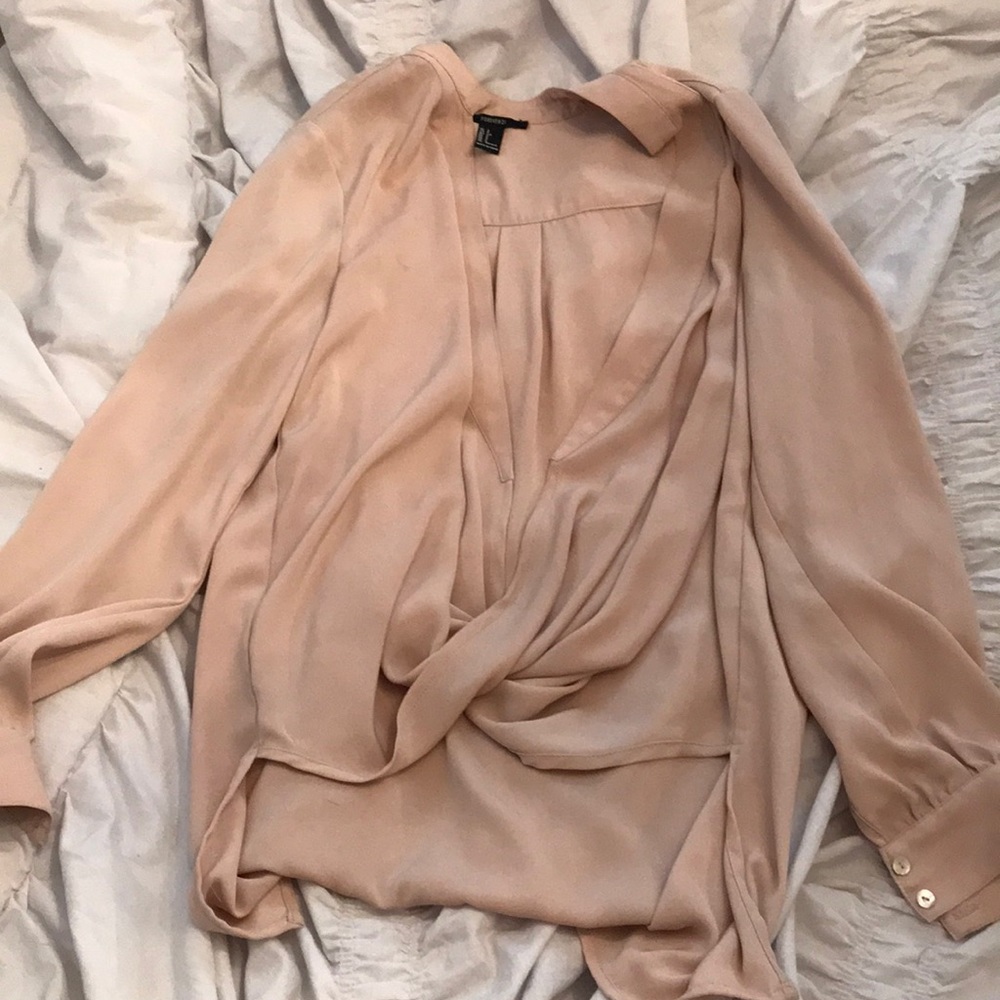 Cute nude blouse!